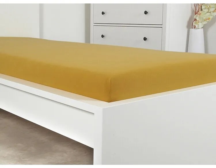 4Home jersey prestieradlo Ideál horčicová, 70 x 140 cm