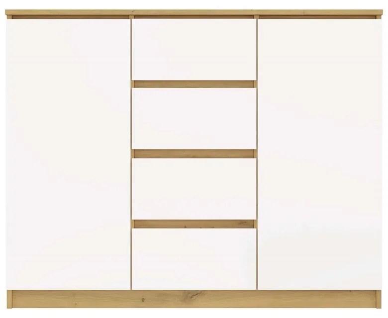 Komoda Malwa 2D4S 120 cm dub artisan/bílá