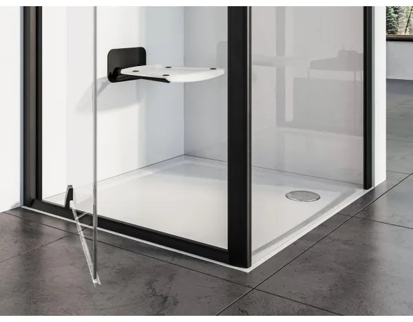 Ravak B8F0000060 - Sklopné sprchové sedátko OVO čierne