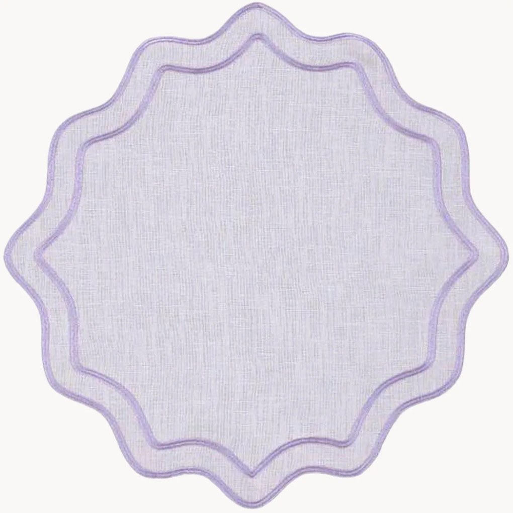 Okrúhle prestieranie's vyšívaným okrajom Bloom
