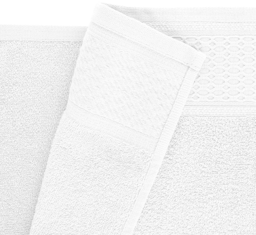 BAVLNENÝ UTERÁK SOLANO 70X140 CM BIELA