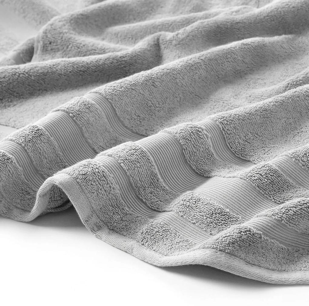 Goldea hebký uterák z organickej bavlny - sivý 50 x 100 cm