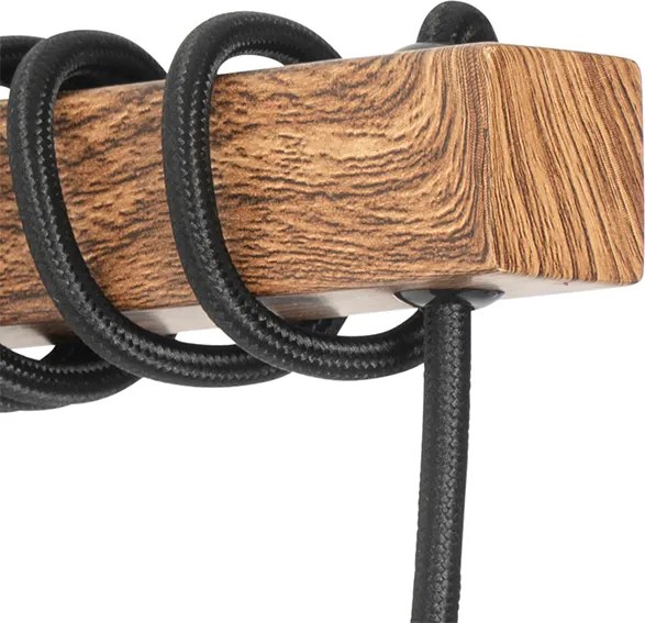 Priemyselná nástenná lampa oceľ s hnedou - Gallow