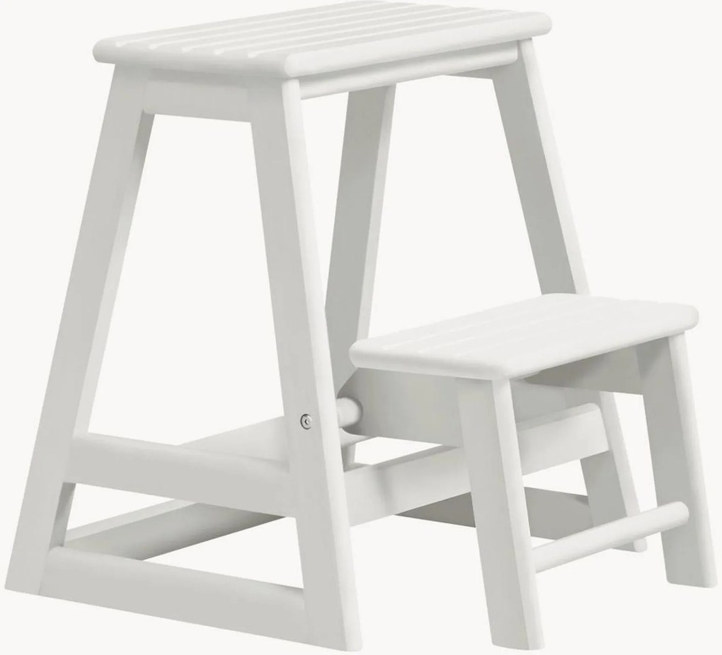 Skladací stupienkový rebrík z mahagónového dreva Skala