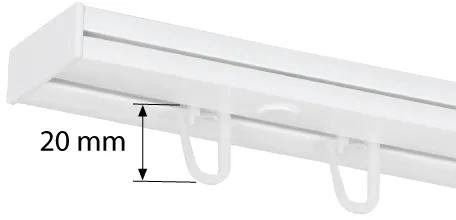 Dekodum PVC stropná lišta jednoduchá biela Dĺžka koľajnice (cm): 260, Typ prichytenia: Žabky