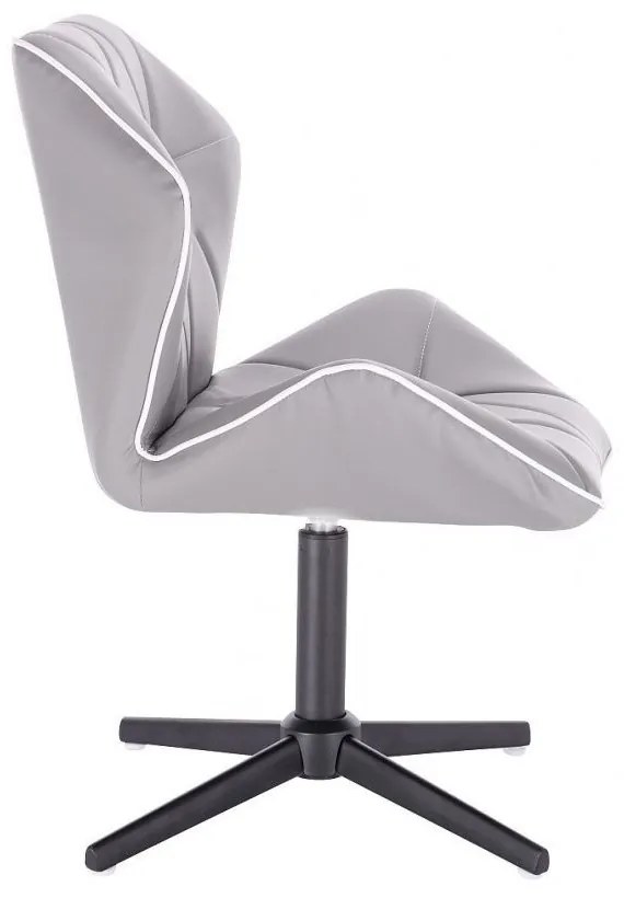 LuxuryForm DESIGN Stolička MILANO MAX na čiernom kríži - šedá