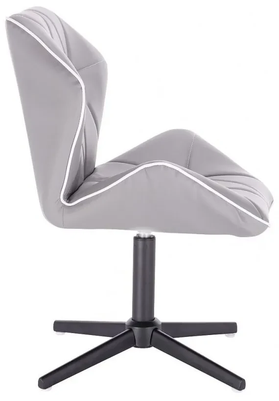 LuxuryForm DESIGN Stolička MILANO MAX na čiernom kríži - šedá