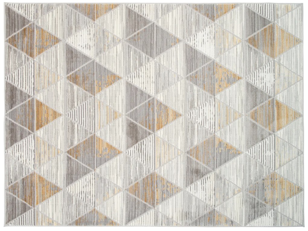 Koberec E460A LIGHT GRAY/DARK YELLOW ASTHANE Veľkosť: 300x400cm