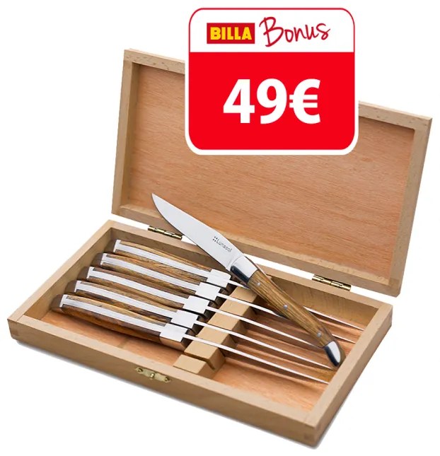 Lunasol - Steakové nože v drevenom boxe set 6 ks - Basic (118790)