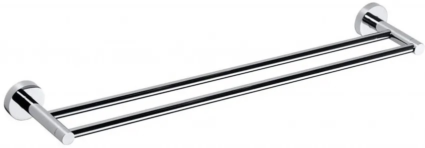 Sapho Sapho, X-ROUND E dvojitý držiak na uteráky 655mm, chróm, XR423