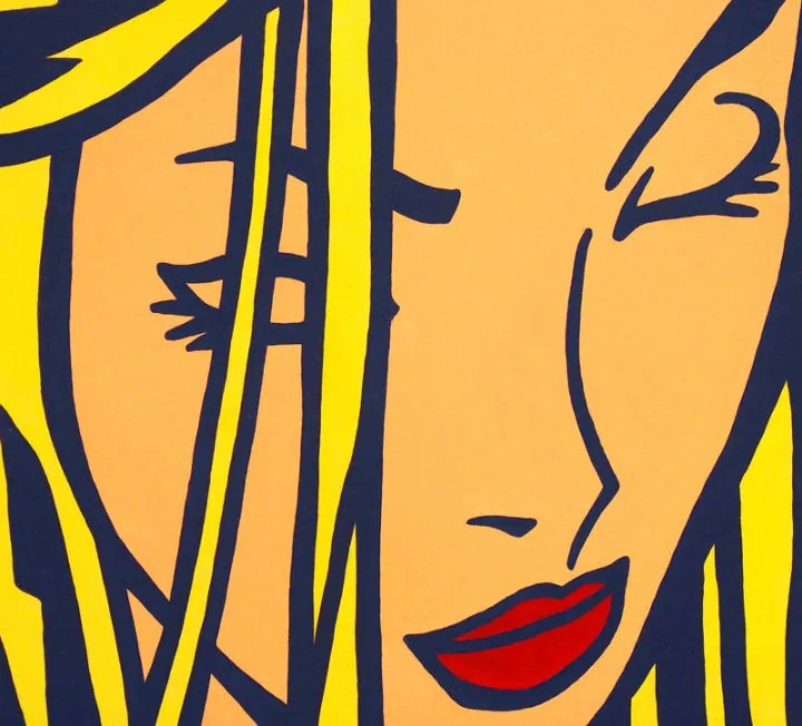 Ručne maľovaný POP Art obraz LICHTENSTEIN | rôzne rozmery