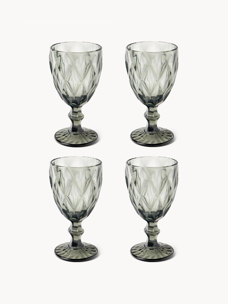 Poháre na víno's textúrovaným povrchom Colorado, 4 ks