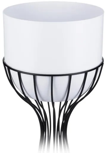 Kovový kvetináč LOFT 68x20 cm čierna/biela