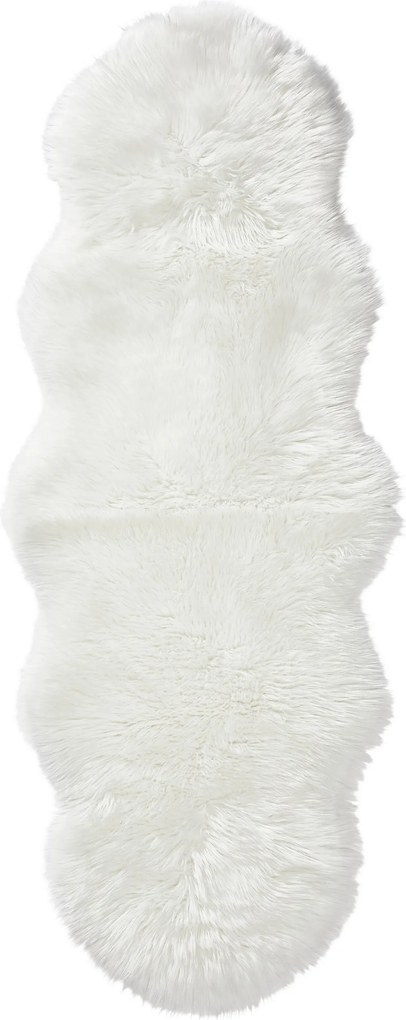 XXXLutz UMELÁ KOŽUŠINA, 60/180 cm, biela Novel - Koberce - 007821012301