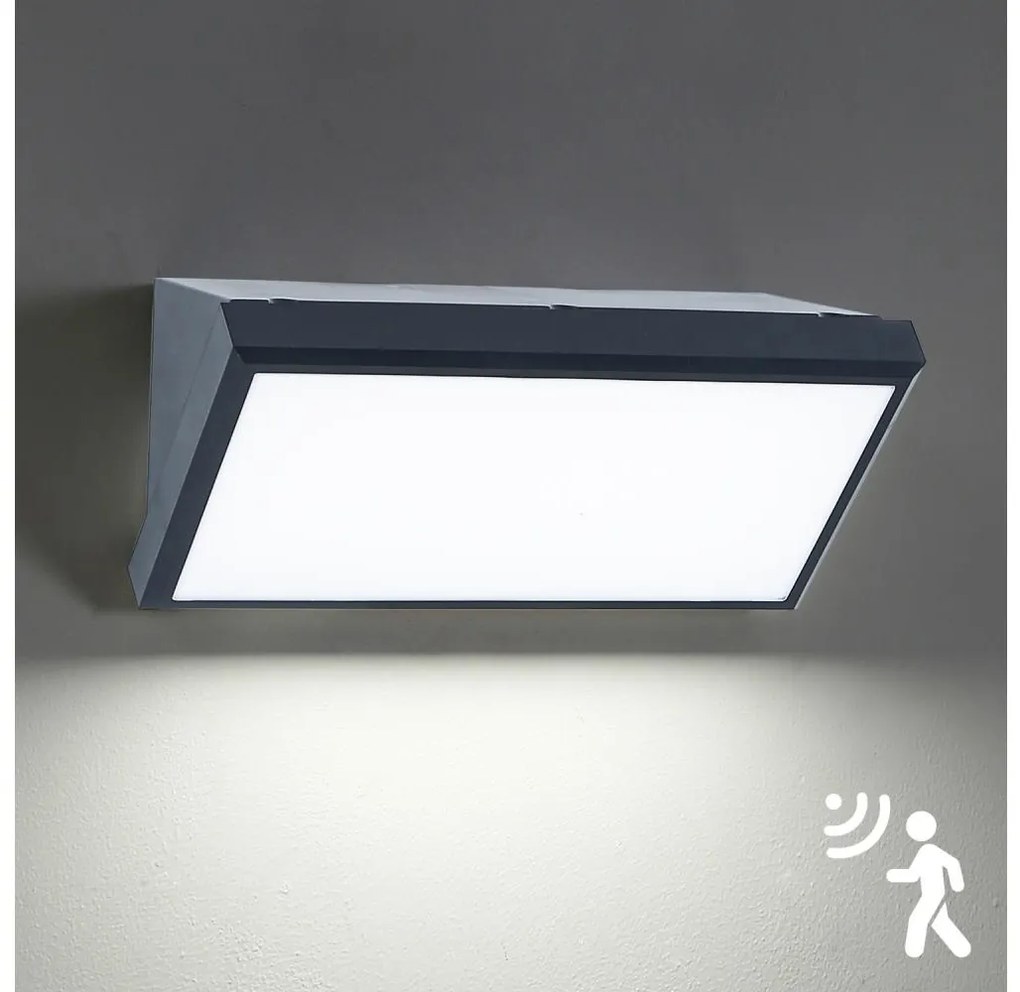 Brilagi Brilagi - LED Vonkajšie nástenné svietidlo so senzorom TRIANGLE LED/20W/230V IP65 BG1021