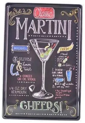 Ceduľa 3D - Martini Cheers