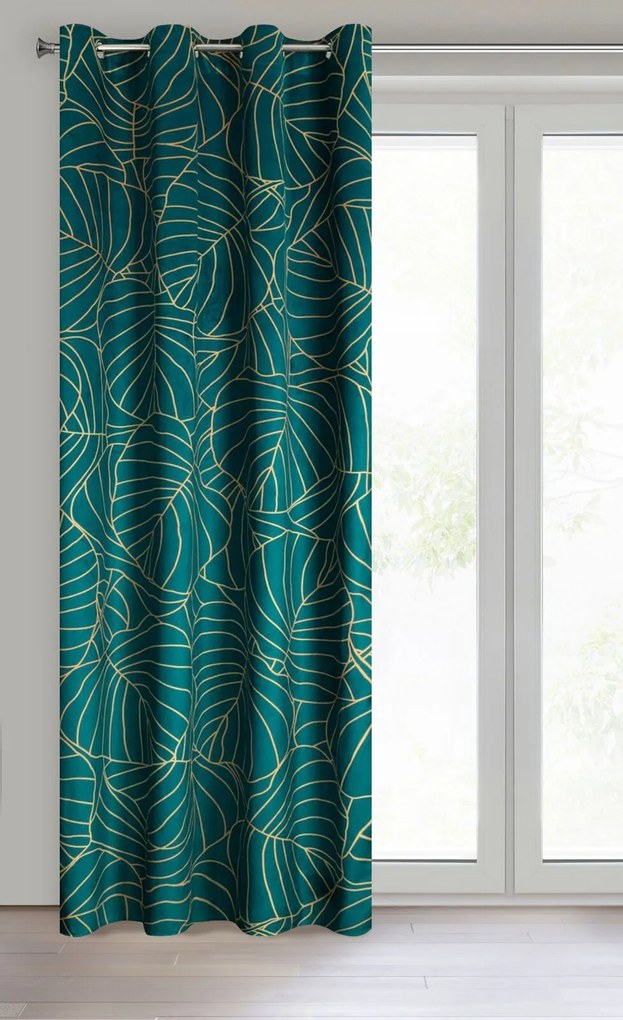 ZATEMŇOVACÍ ZÁVES LIMITED COLLECTION LILI2 140X250 CM TYRKYSOVÁ