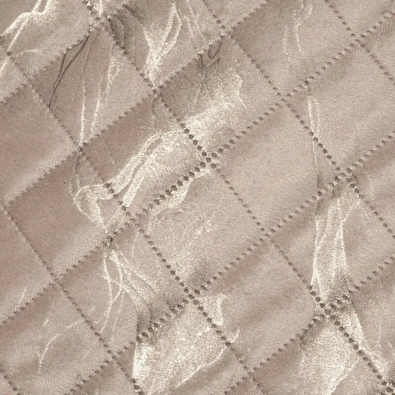 Dekorstudio Zamatový prehoz na posteľ LUIZ6 s lesklým mramorovým vzorom - béžový Rozmer prehozu (šírka x dĺžka): 200x220cm