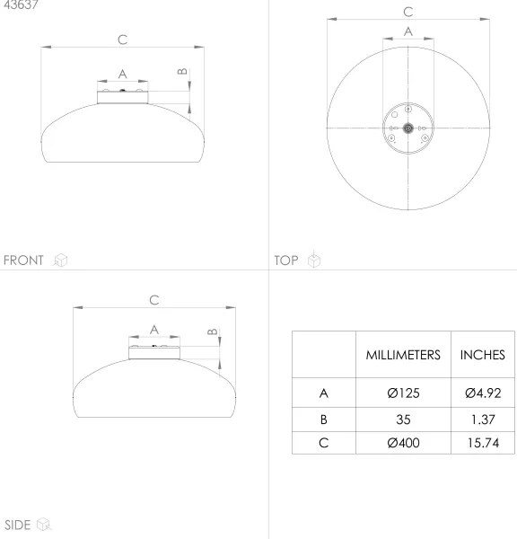 Eglo 43637 - Stropné svietidlo MOGANO 1xE27/60W/230V