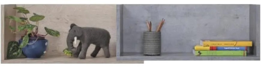 Polička Sigma betón/biela/dub SI14