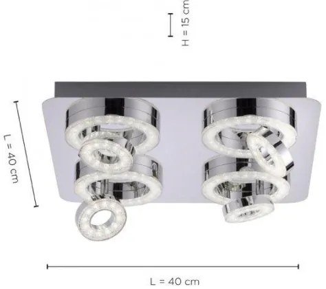JUST LIGHT. 14662-17 - LED RGBW Stm. bodové svietidlo TIM 4xLED/5,9/230V + DO