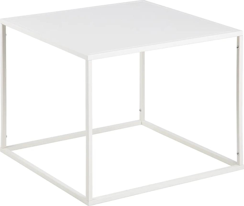 Elegantný konferenčný stolík Addax, 60 cm, biela