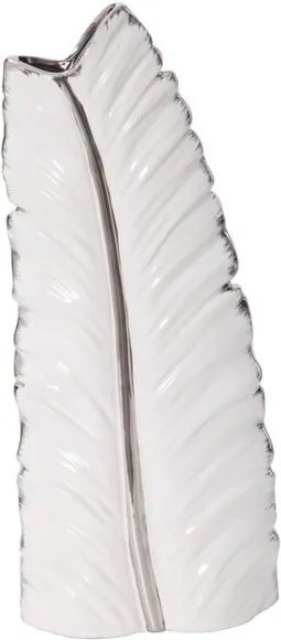 Biela keramická váza Mauro Ferretti Leaf