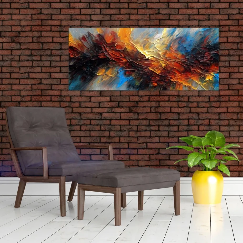 Obraz - Farebná textúra (120x50 cm)