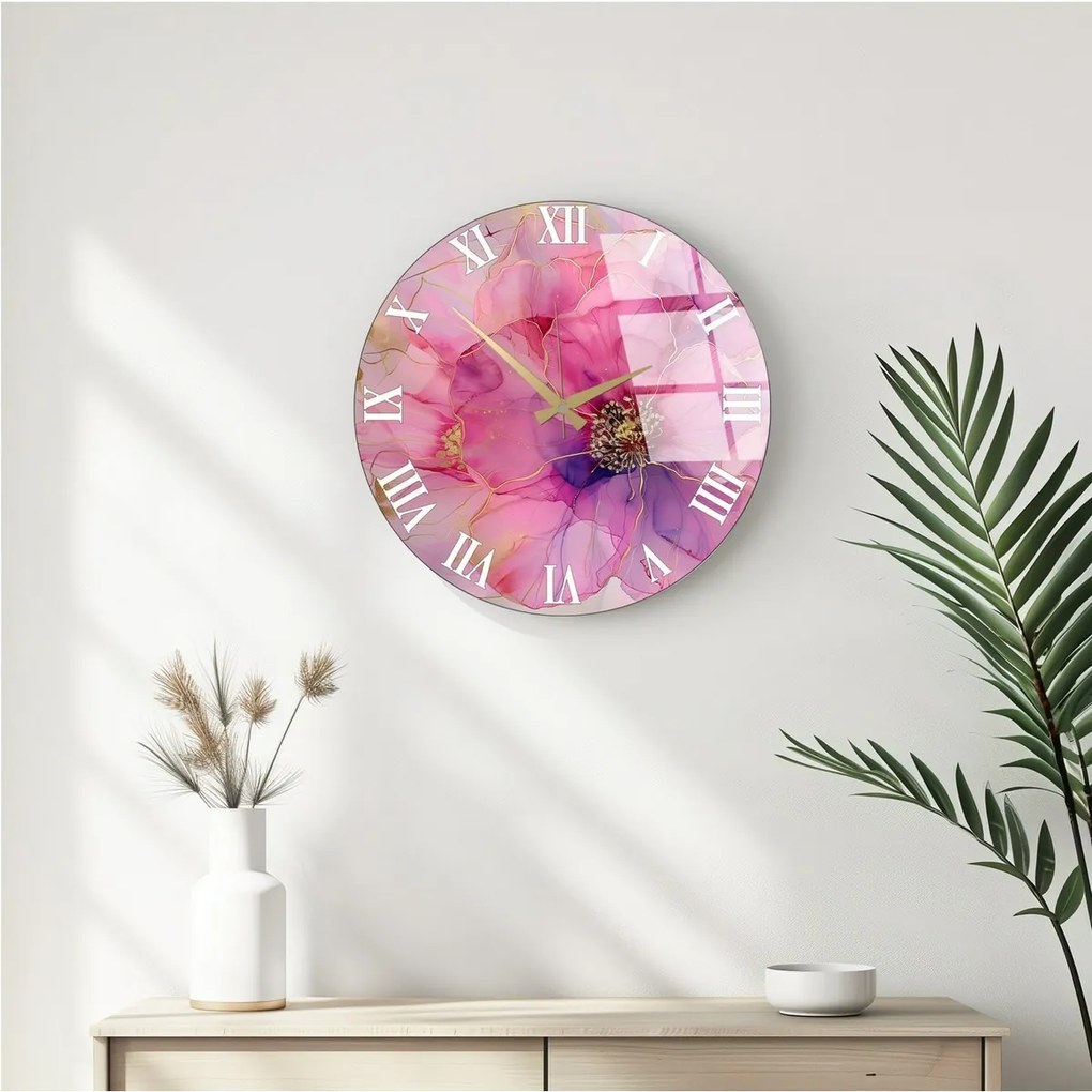 Nástenné hodiny Pink 339, 40 cm