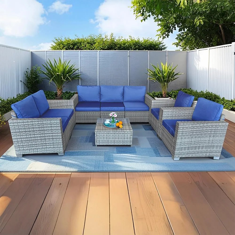 Veľká záhradná sedacia súprava Avenberg DORADA sivá/béžová