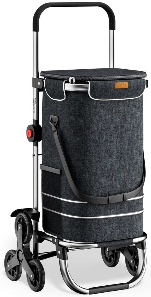 Jurhan Nákupná taška na kolieskach do schodov COMFORT, 50l, čierna