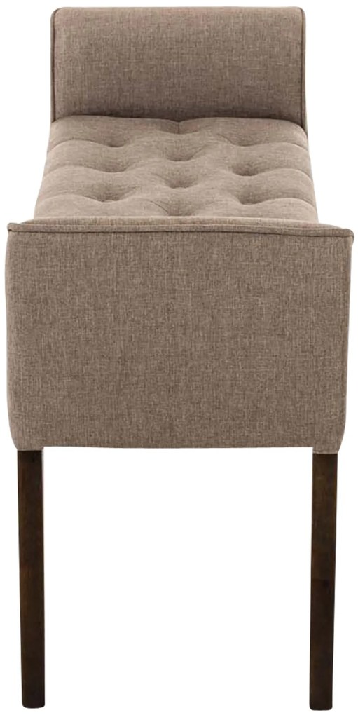Lavica Cleopatra Chaiselongue látka, nohy antik tmavé - Sivo-hnedá (Taupe)