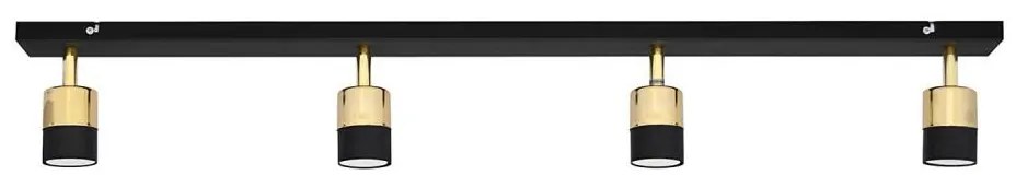 LED Bodové svietidlo TUBSSON 4xGU10/4,8W/230V čierna/zlatá