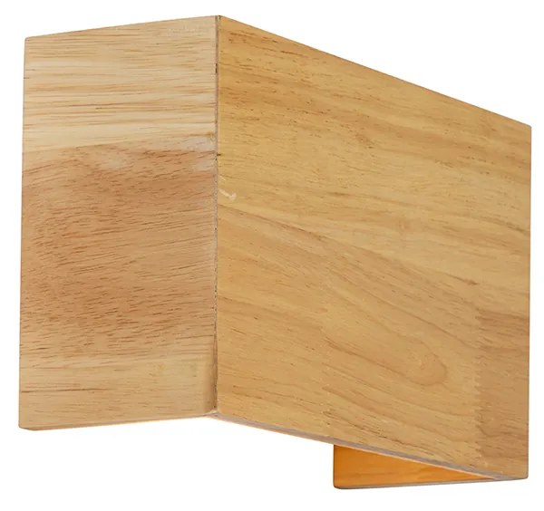 Rustikálna nástenná lampa z dubového dreva - Otan