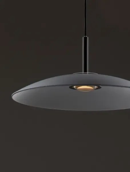 LED čierno-dymový dizajnový luster Polifemo 40