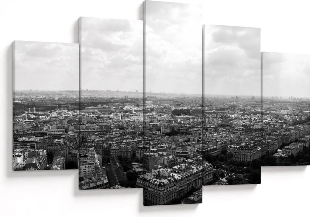 Obraz - Strechy domov v Paríži (150x105 cm)