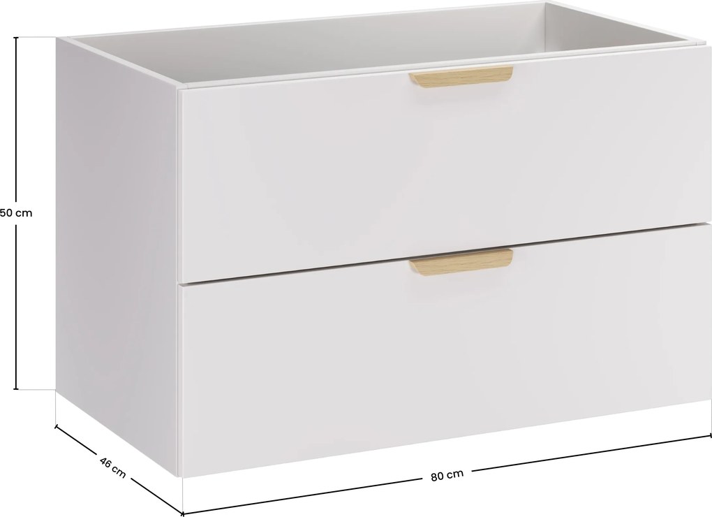 Comad Kúpeľňová skrinka pod umývadlo Aster White 80 biela