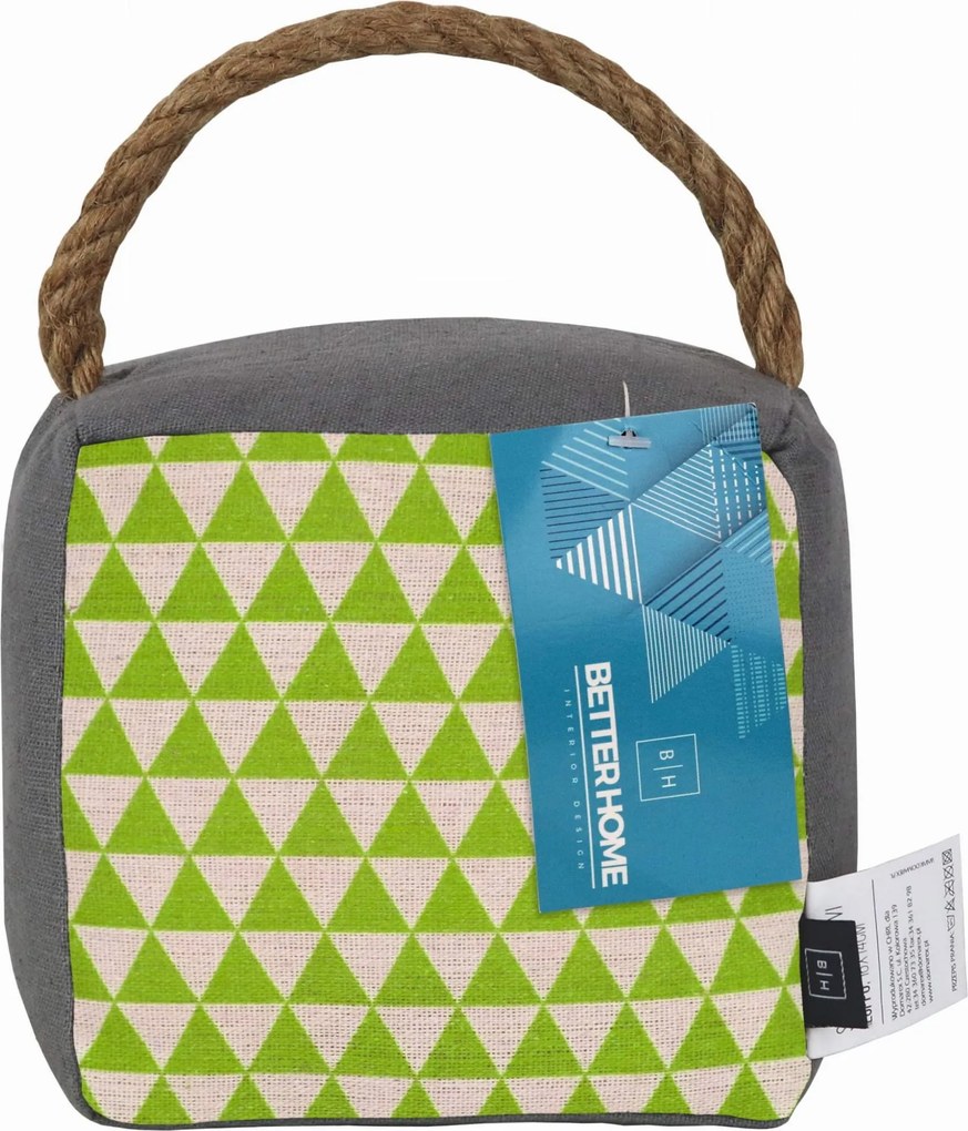 Textilná dverná zarážka 16x14 cm zelená