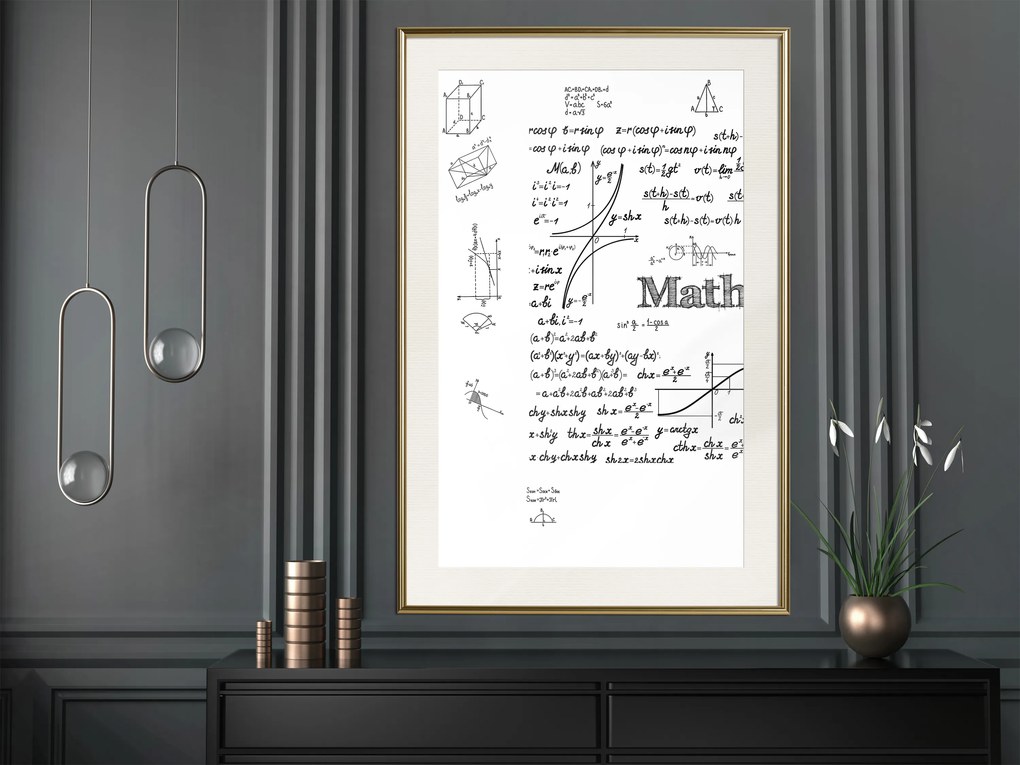 Artgeist Plagát - Math [Poster] Veľkosť: 20x30, Verzia: Zlatý rám