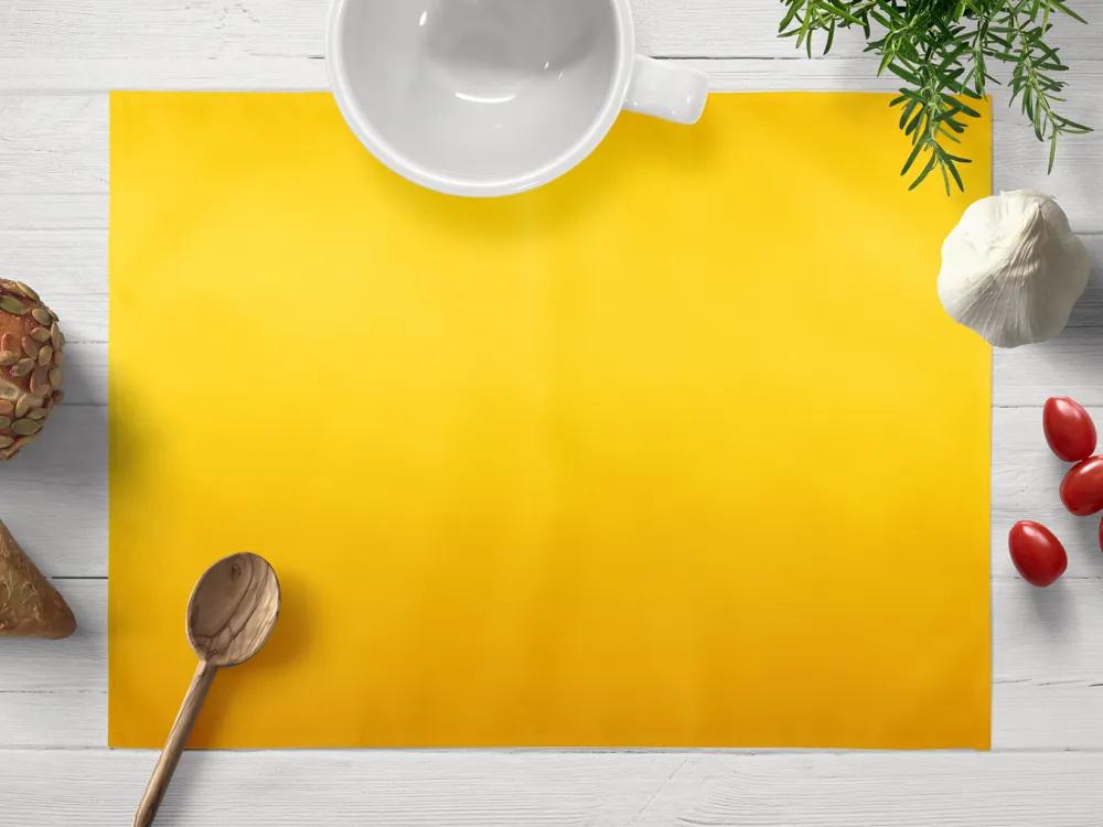 Biante Saténové prestieranie na stôl polyesterový Satén LUX-014 Kanárikovo žlté 35x45 cm