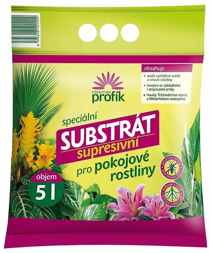 Profík - Supresívny substrát pre izbové rastliny 5l