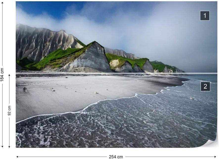 Fototapeta GLIX - White Cliffs Of Iturup Island + lepidlo ZADARMO Vliesová tapeta  - 254x184 cm