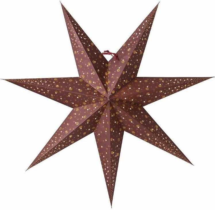 watt & VEKE Závesná svietiaca hviezda Isadora Burgundy 60 cm