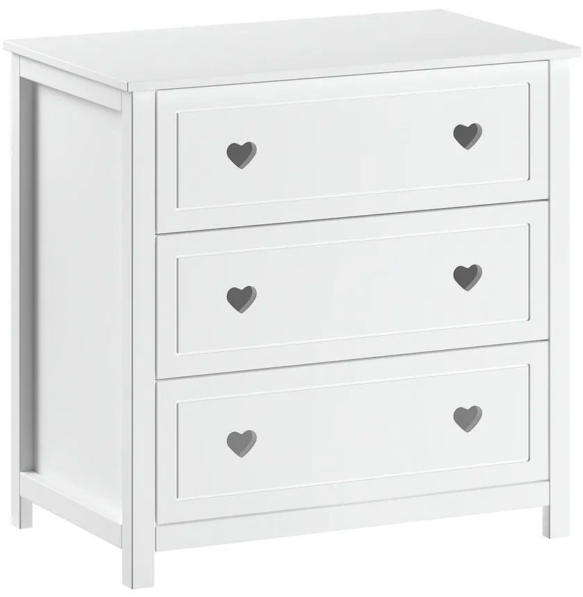 Biela detská komoda 90x89x57 cm Amori – Vipack