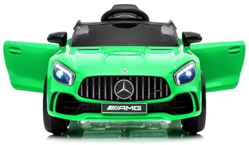 LEANTOYS ELEKTRICKÉ AUTÍČKO MERCEDES GT R - NELAKOVANÉ - ZELENÉ - 2021  MOTOR 2X45W BATÉRIA 1 x 12V4,5Ah