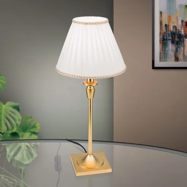 Orion LA 4-1049/1 - Stolná lampa FONSA 1xE27/60W/230V biela/zlatá