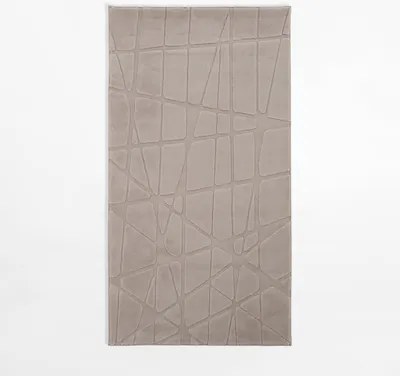 Geometrický koberec ACTION, béžový, 80x150 cm