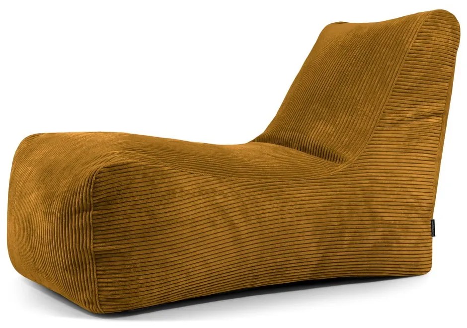 Menčestrový sedací vak v horčicovej farbe Lounge – SLOWDOWN