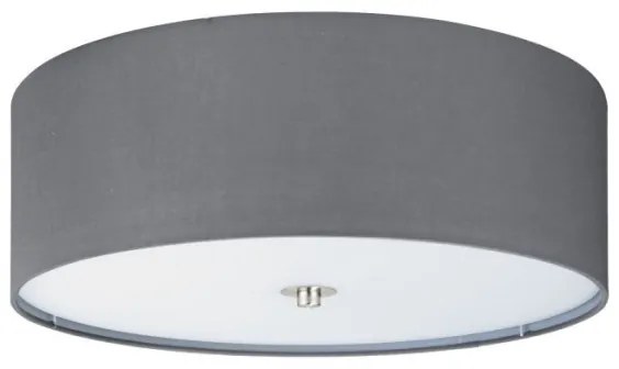 Eglo 55277 - Stropné svietidlo PASTERI 3xE27/25W/230V pr. 47,5 cm sivá