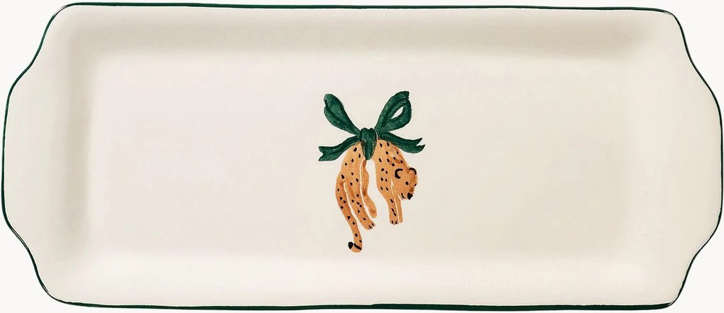 Ručne maľovaný servírovací tanier Leopard